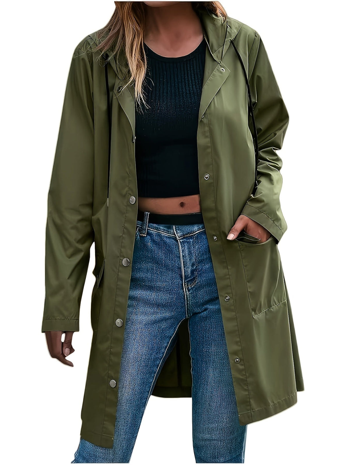 Arabella | Longline Hooded Trench Coat for Women