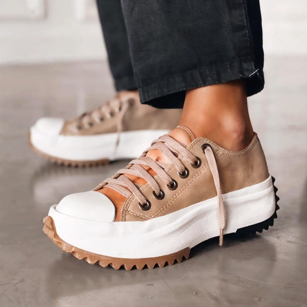 Sylva Christine Brewer orthopedic sneakers for women with comfortable, supportive soles and platform design for walking.