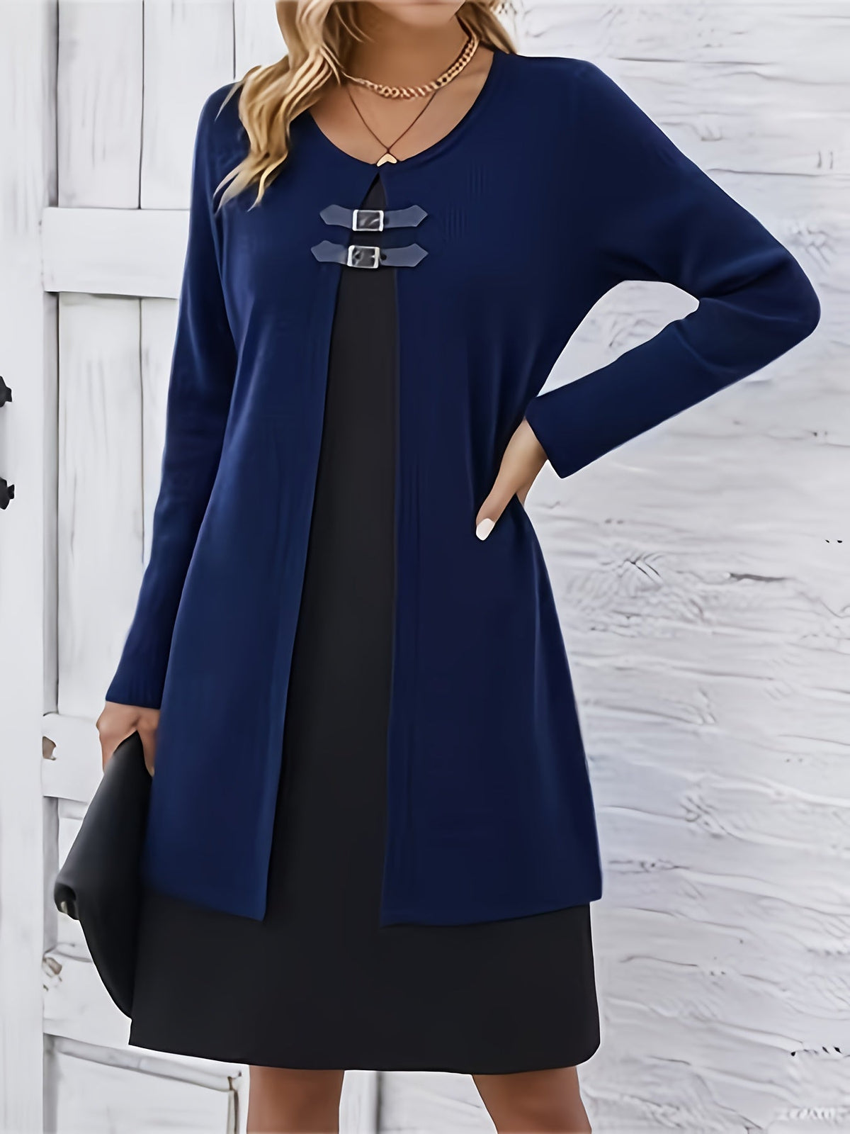 Rosetta | Ribbed Long Sleeve Midi Dress for Women