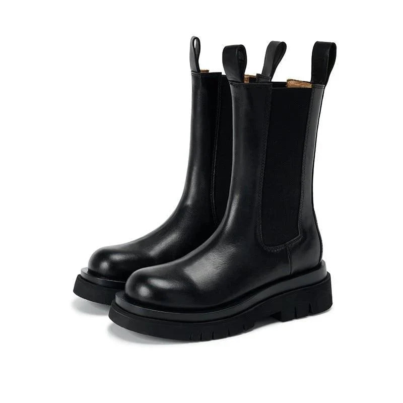 Candice | Leather Block Heel Ankle Boots for Women