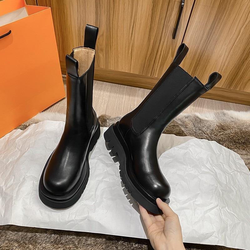 Candice | Leather Block Heel Ankle Boots for Women