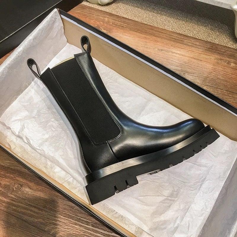Candice | Leather Block Heel Ankle Boots for Women