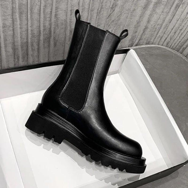 Candice | Leather Block Heel Ankle Boots for Women