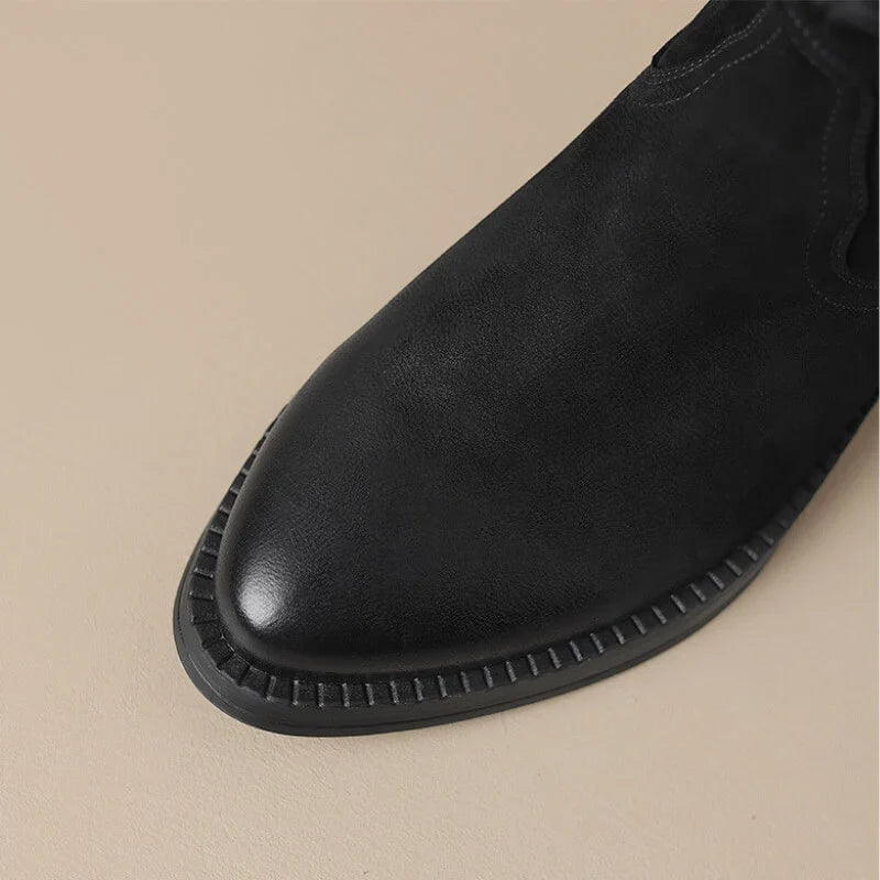 Hannah1 | Cowboy Boots, Western Boots, Women, Leather, Block Heel, Pointed Toe, Side Zip, Cowgirl,