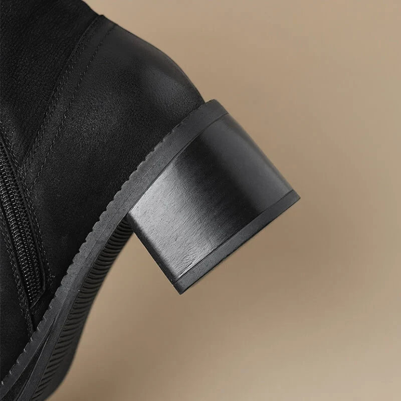Hannah1 | Cowboy Boots, Western Boots, Women, Leather, Block Heel, Pointed Toe, Side Zip, Cowgirl,