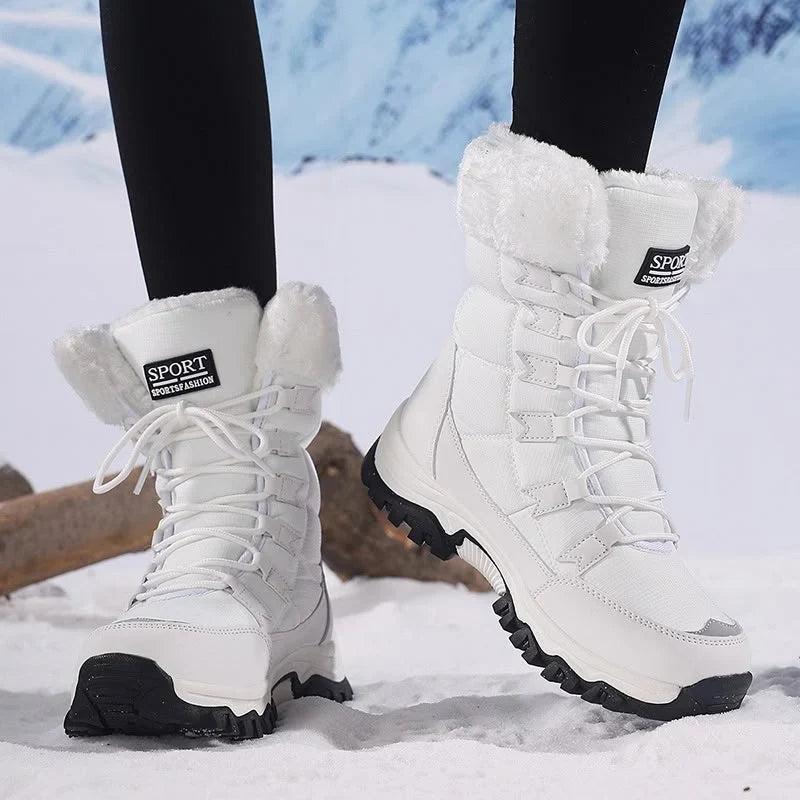 Luna1 | Snow Boots, Winter Boots, Women, Faux Fur, Fleece Lined, Lace Up, Warm, Fur