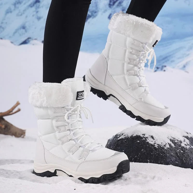 Luna1 | Snow Boots, Winter Boots, Women, Faux Fur, Fleece Lined, Lace Up, Warm, Fur