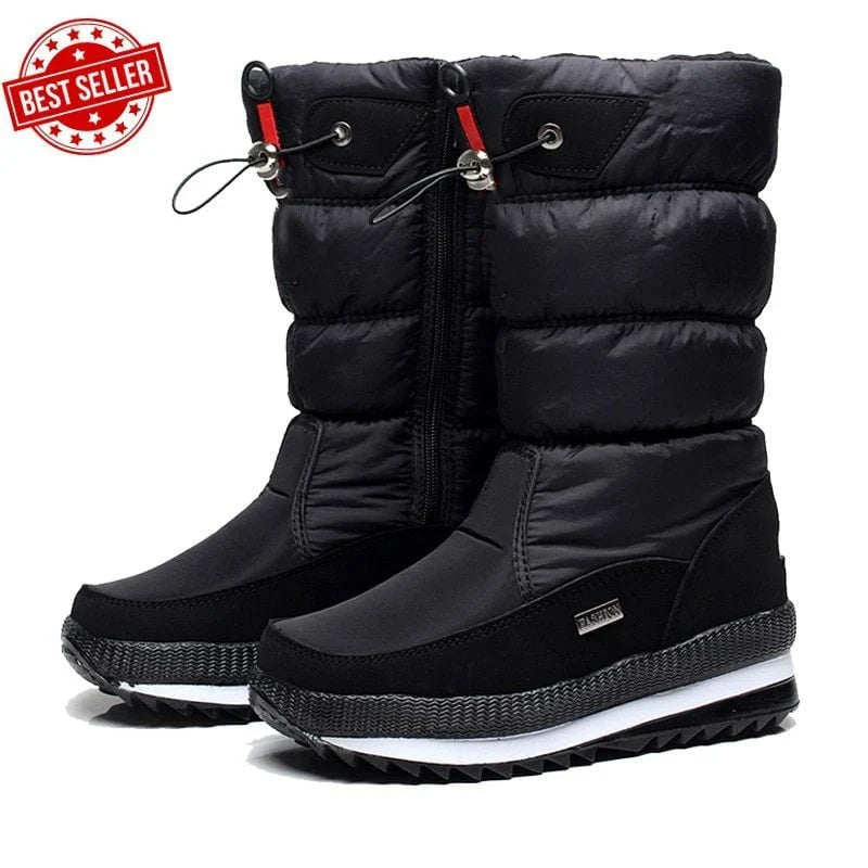 Nova | Snow Boots Winter Boots Waterproof Women Warm Puffer Insulated Lined Side Zip Round