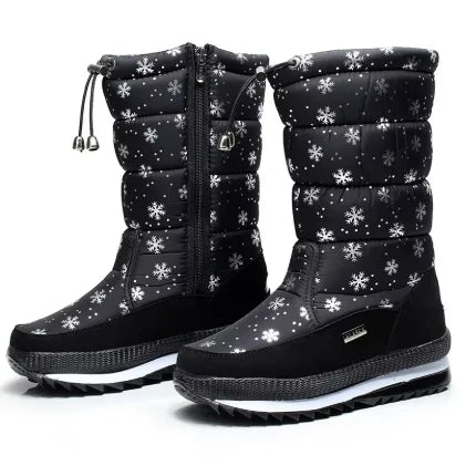 Nova | Snow Boots Winter Boots Waterproof Women Warm Puffer Insulated Lined Side Zip Round