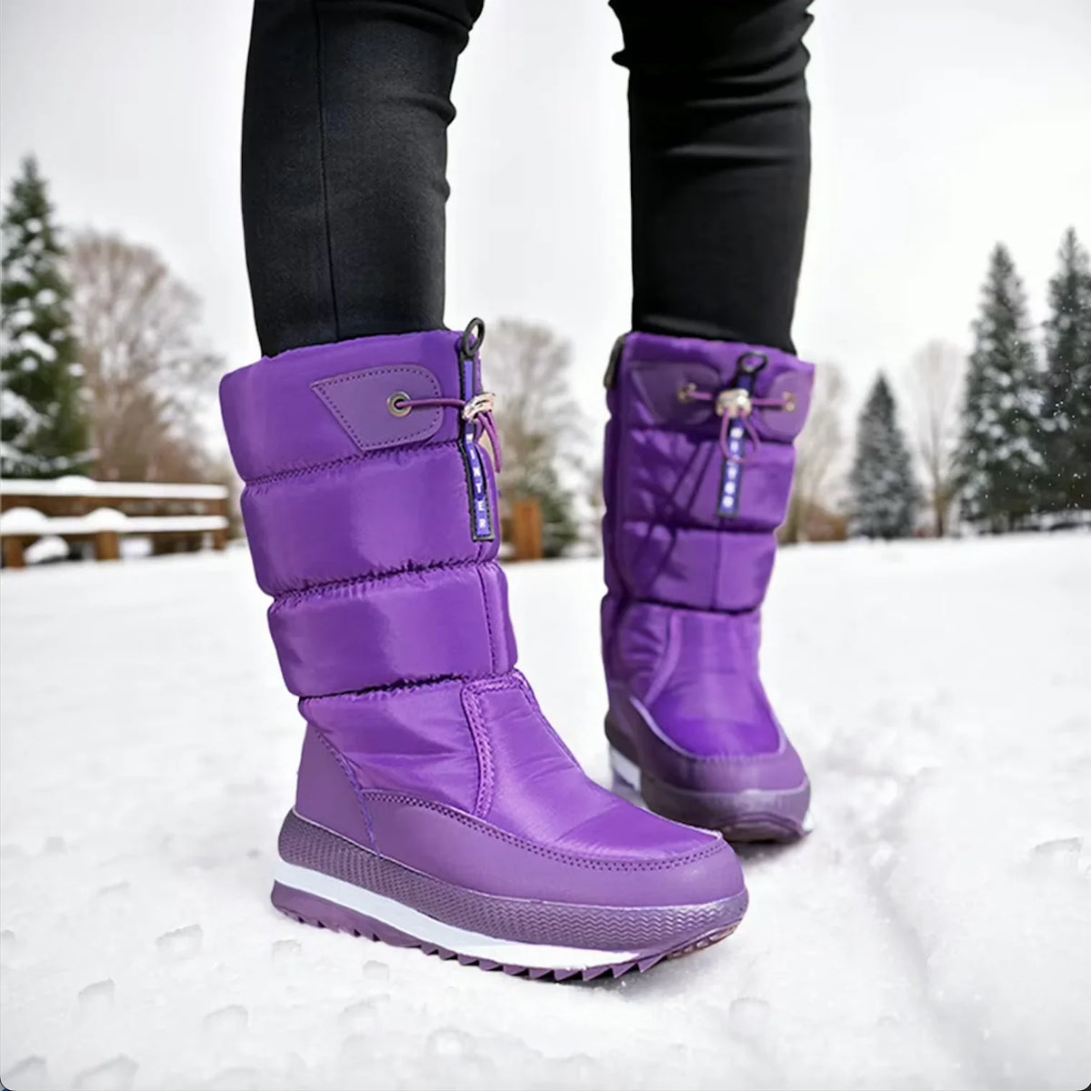 Nova | Snow Boots Winter Boots Waterproof Women Warm Puffer Insulated Lined Side Zip Round