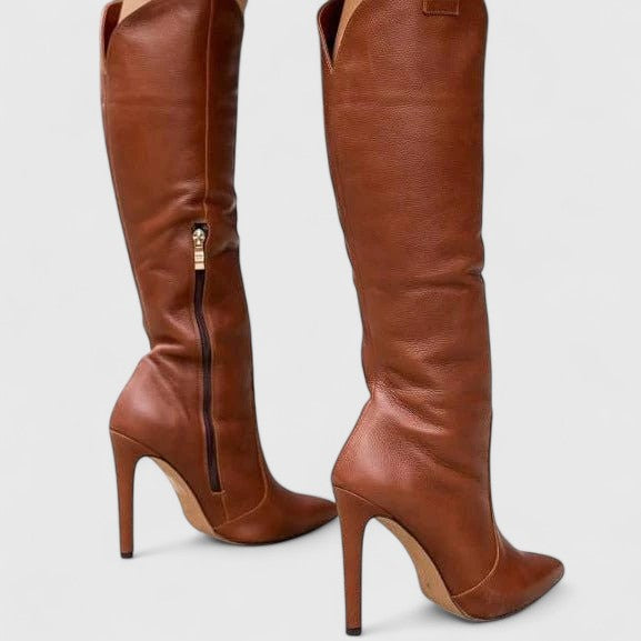 Melorynn | Ankle Boots Booties Women Winter Fall Pointed Toe Side Zip Zip Up Heeled