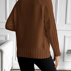 Christine Brewer Rosalind knit sweater for women, soft and cozy with a classic fit, shown in a neutral color on a model.
