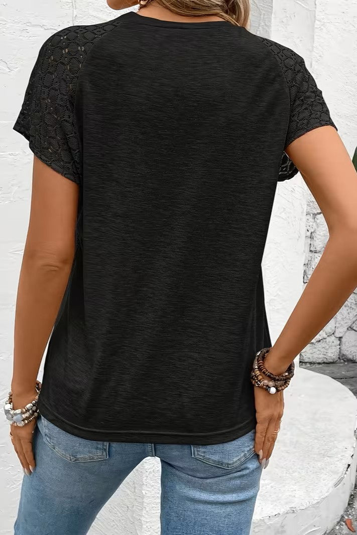 Colorblock Charlotte T-Shirt for women by Christine Brewer, featuring a stylish casual top with vibrant color blocking.