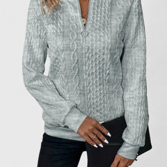 Christine Brewer Natalie knit sweater for women, featuring cozy fabric and a stylish fit, shown in a casual side view.