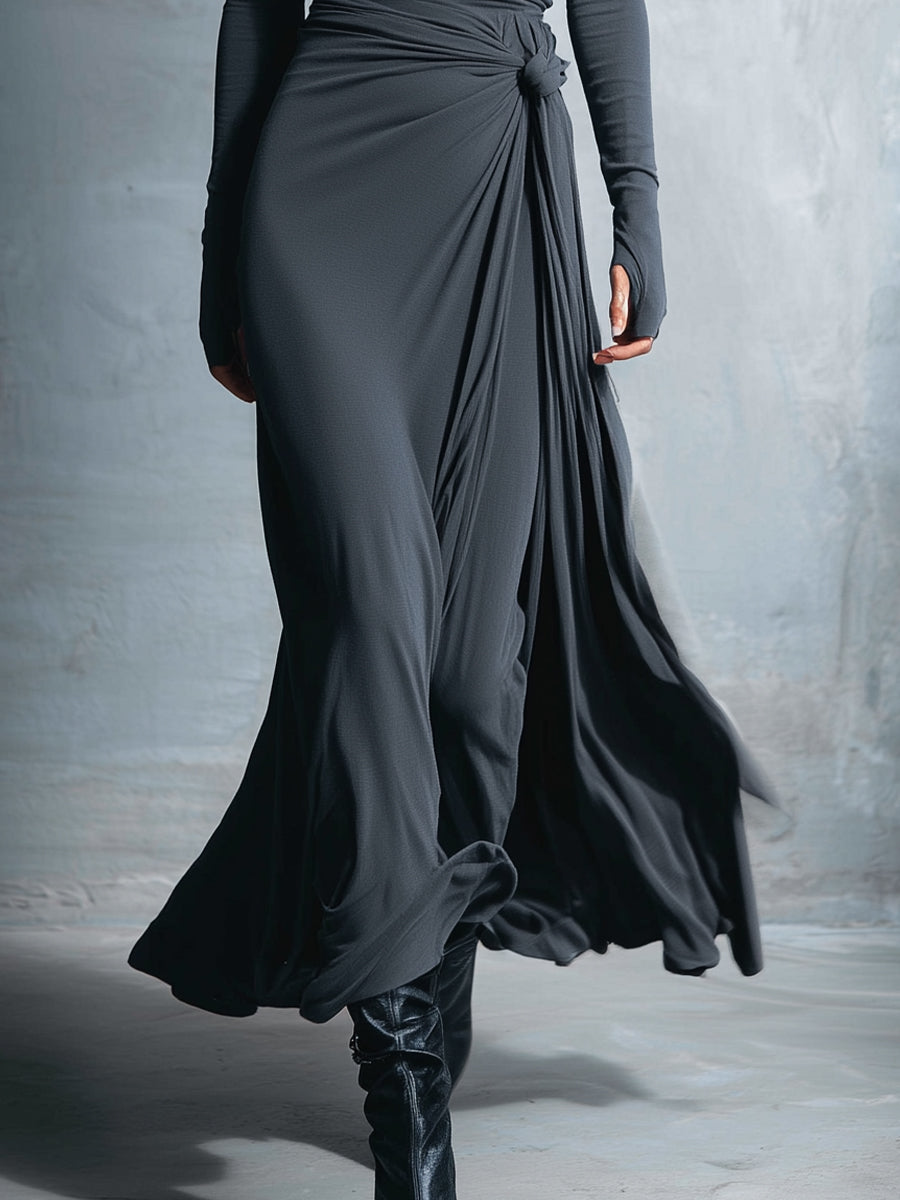 Flowy summer maxi dress for women by Christine Brewer, featuring a wrap-style design and lightweight fabric.