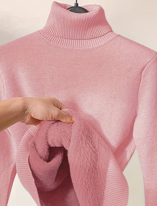 Christine Brewer Peyton women's turtleneck sweater in cozy knit, featuring a high neckline and comfortable fit.