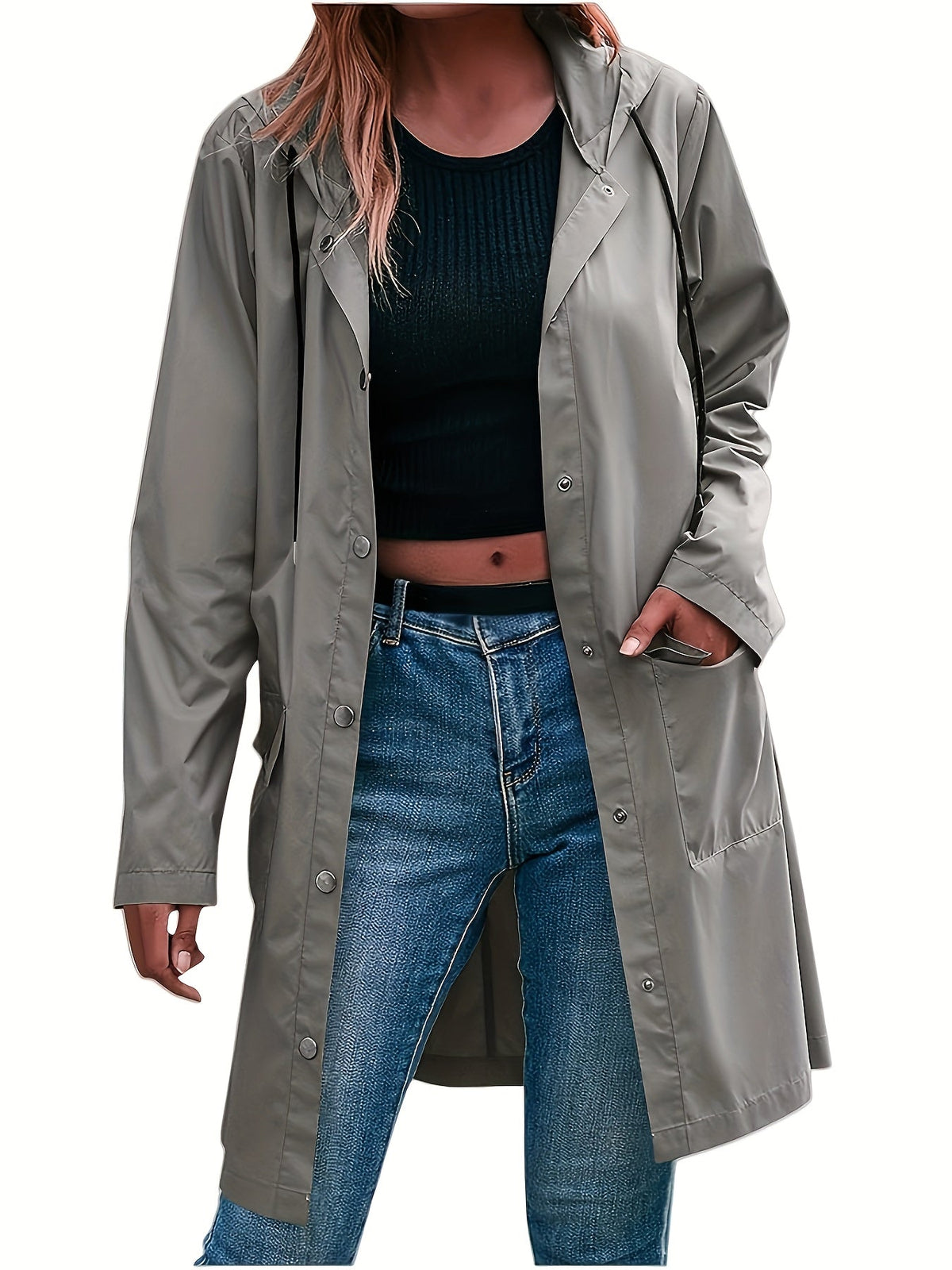 Arabella | Longline Hooded Trench Coat for Women