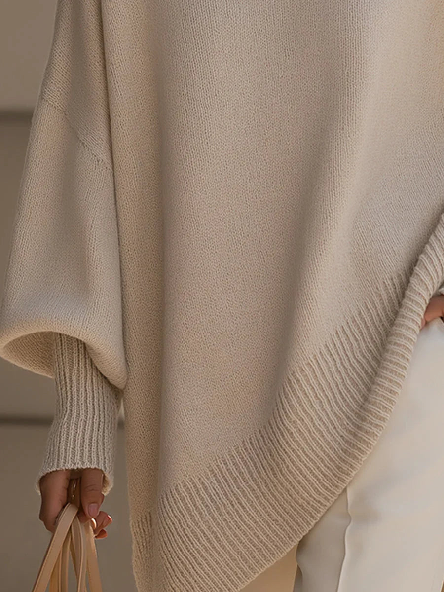Paige | Knit Cardigan Sweater Oversized Crew Neck Batwing Sleeve Women Winter Warm Ribbed Long