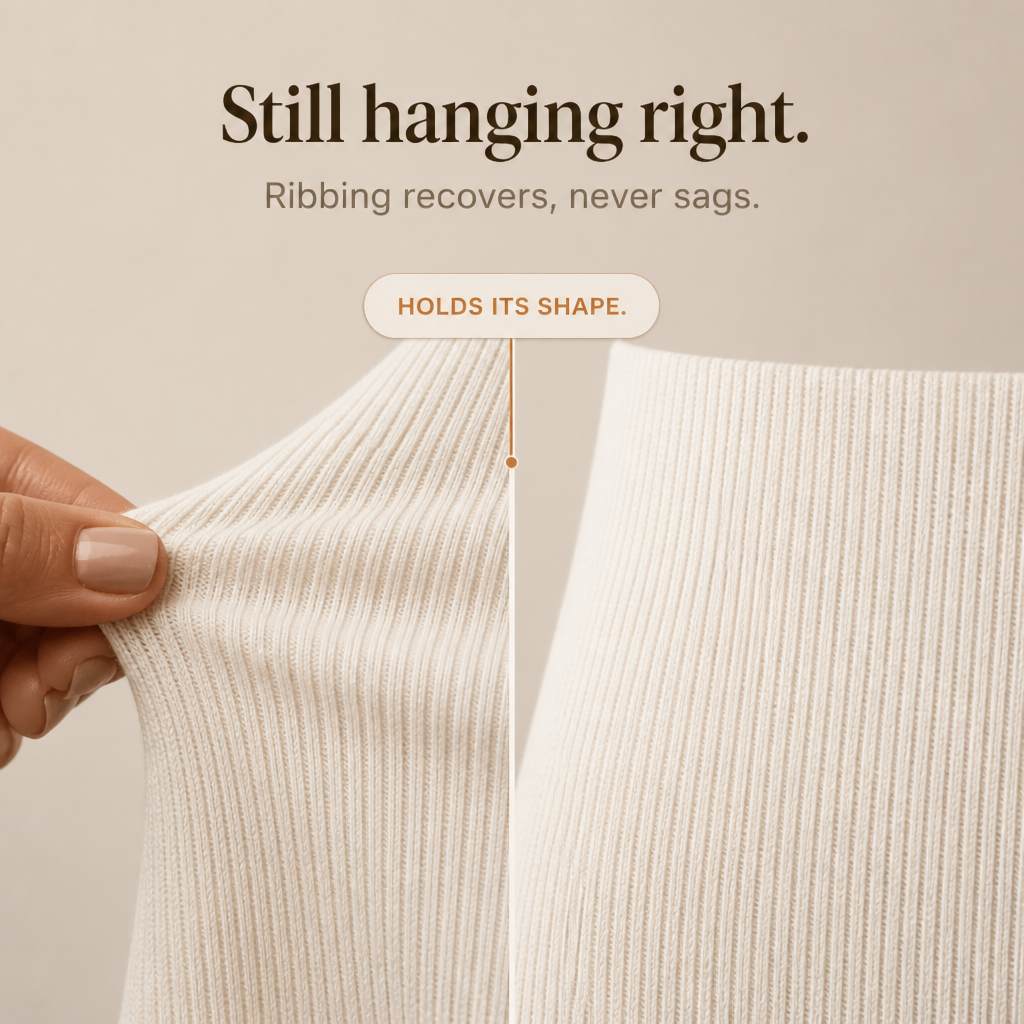 Sabina | Ribbed Relaxed-Fit Cowl Neck Sweater Dress for Women