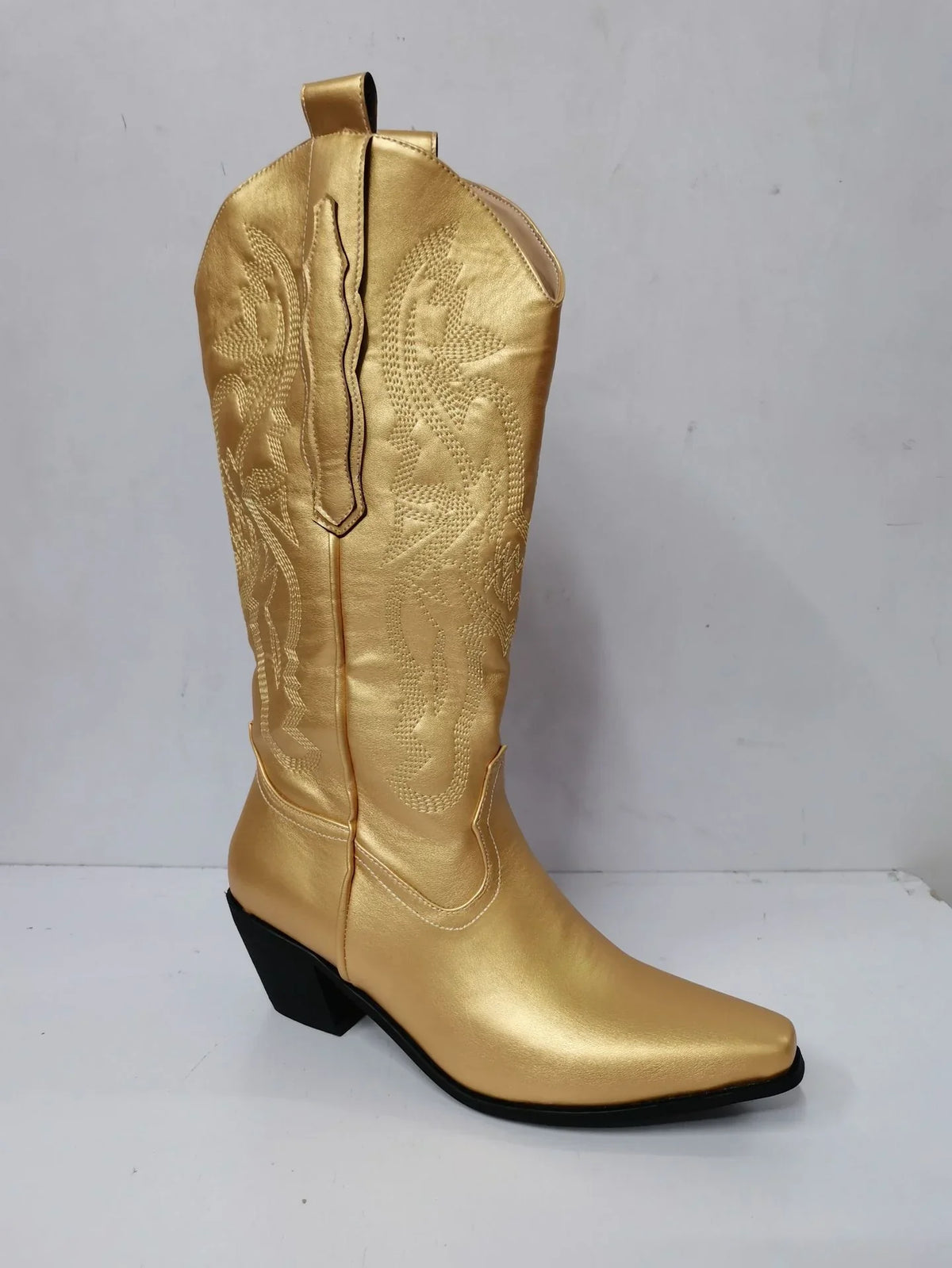 Victoria1 | Cowboy Boots, Western Boots, Women, Pointed Toe, Block Heel, Embroidered, Pull On, Faux