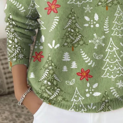 Christine Brewer Annabelle women's turtleneck floral sweater featuring a vibrant floral pattern and cozy knit fabric.