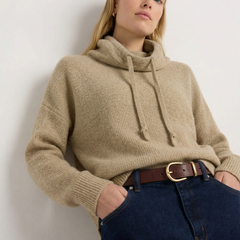 Ribbed Fern hoodie for women by Christine Brewer, featuring a cozy design and textured fabric in a vibrant green color.