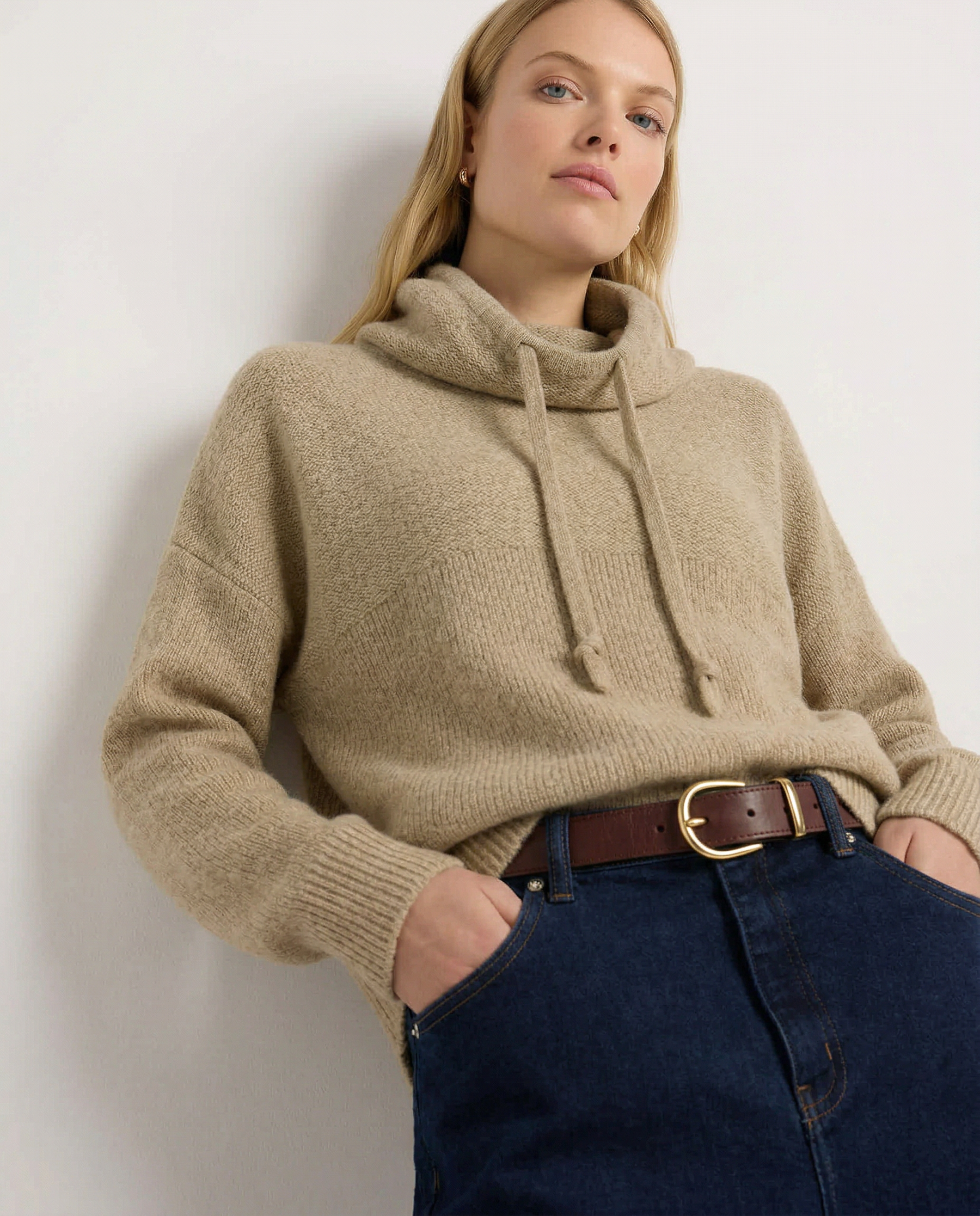 Ribbed Fern hoodie for women by Christine Brewer, featuring a cozy design and textured fabric in a vibrant green color.