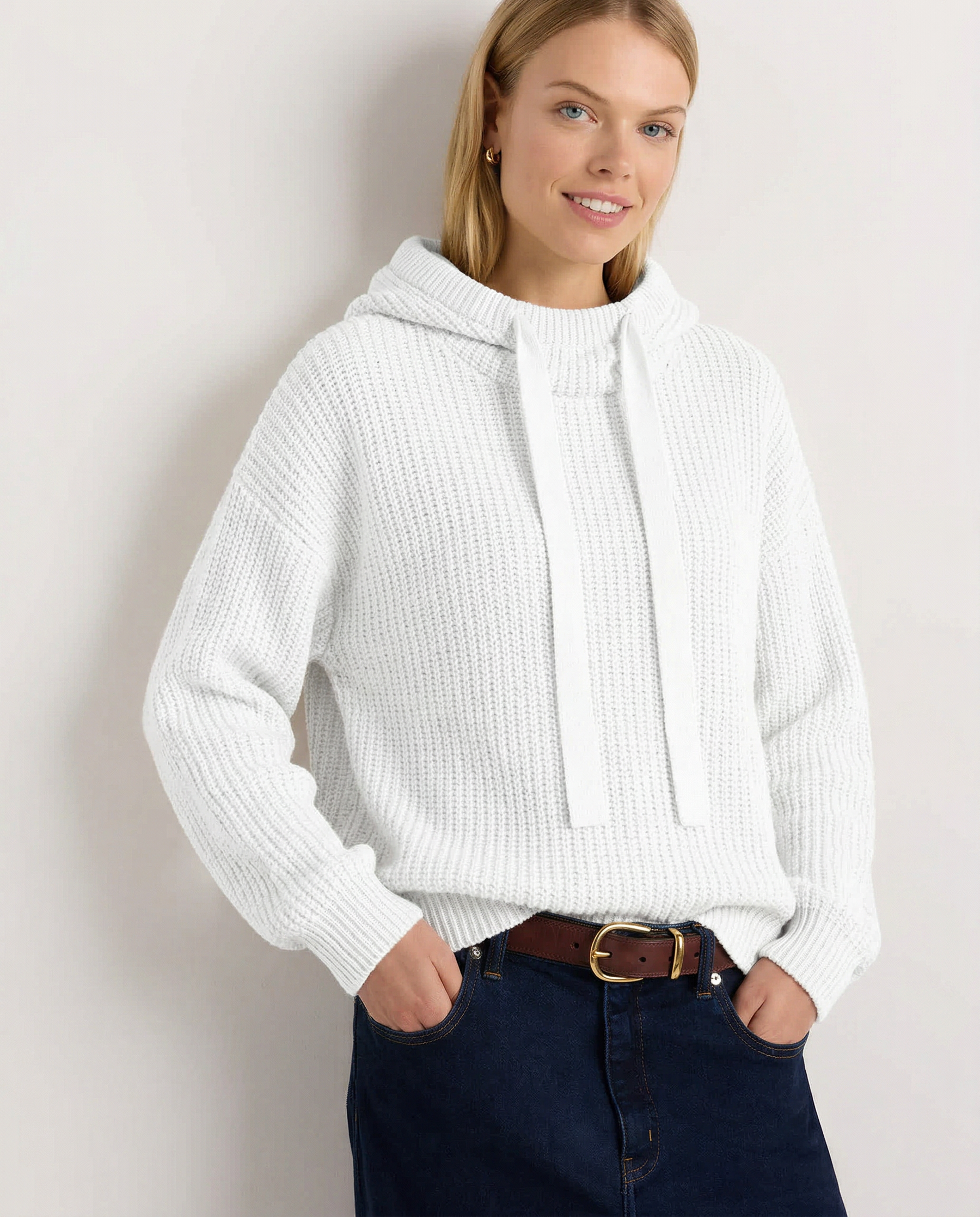 Ribbed Fern hoodie for women by Christine Brewer, featuring a cozy fit and textured fabric in a stylish green shade.