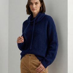 Ribbed Fern hoodie for women by Christine Brewer, featuring a relaxed fit and cozy fabric in a vibrant green color.