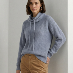 Fern ribbed hoodie for women by Christine Brewer, featuring a cozy fit and ribbed texture in a stylish design.