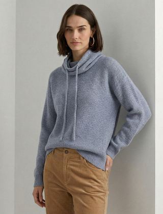 Fern ribbed hoodie for women by Christine Brewer, featuring a cozy fit and ribbed texture in a stylish design.