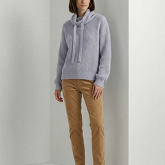 Ribbed Fern hoodie for women by Christine Brewer, featuring a cozy, textured fabric in a stylish, relaxed fit.