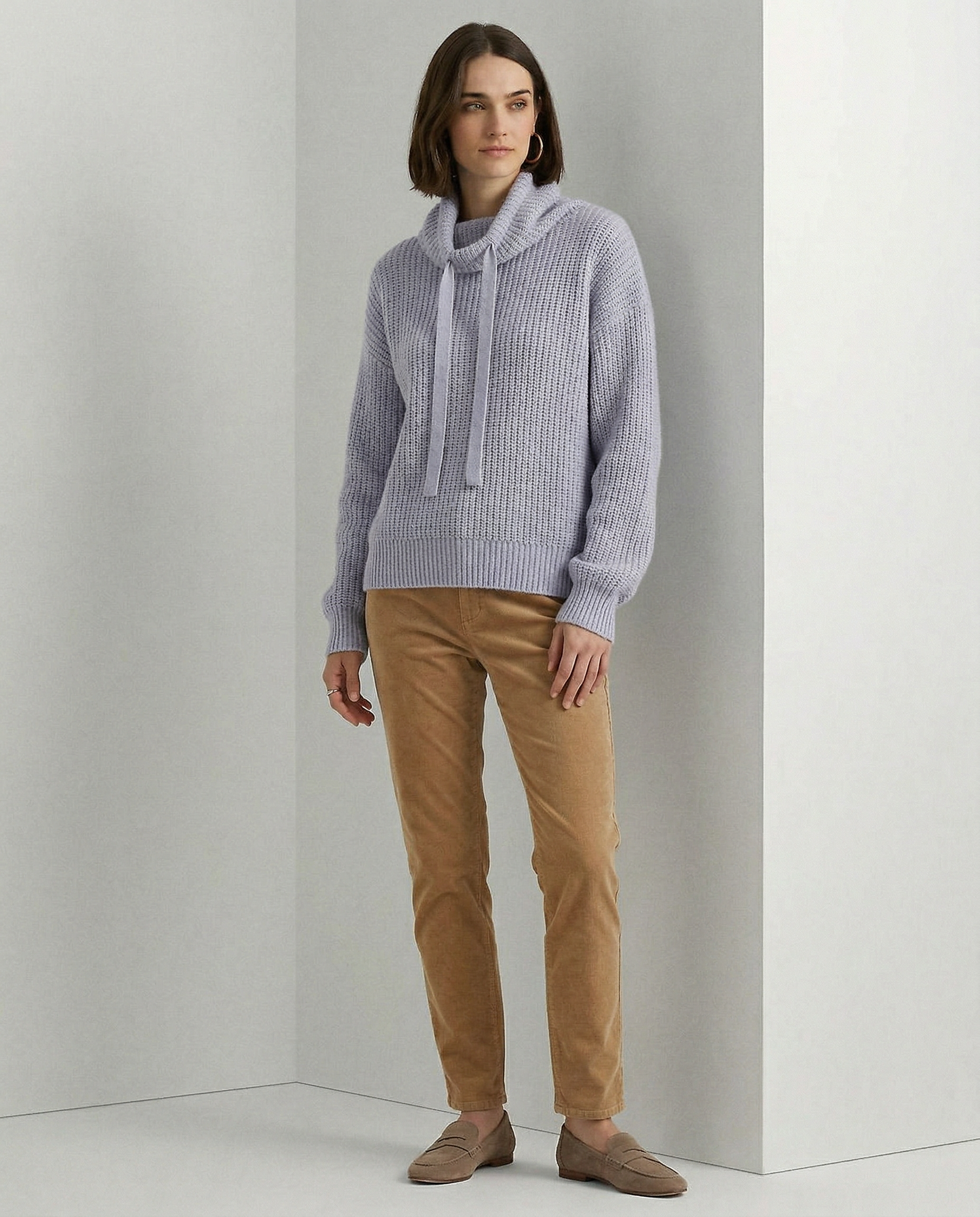 Ribbed Fern hoodie for women by Christine Brewer, featuring a cozy, textured fabric in a stylish, relaxed fit.