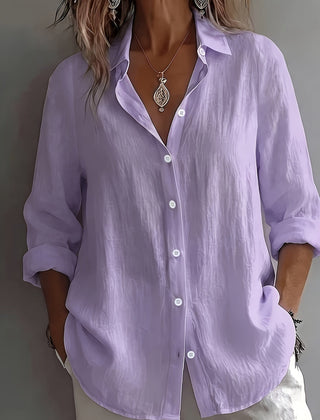 Christine Brewer Mia women's button-up shirt, stylish tops featuring a tailored fit and classic collar in soft fabric.