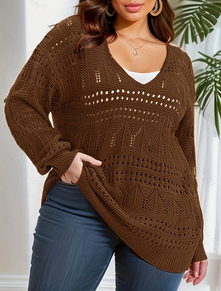 Christine Brewer Isabella V-neck knit top for women, featuring a stylish V-neck design and cozy knit fabric.