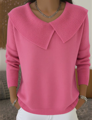 Christine Brewer Pamela wool sweater for women, featuring a cozy knit design in neutral tones, perfect for fall and winter wear.