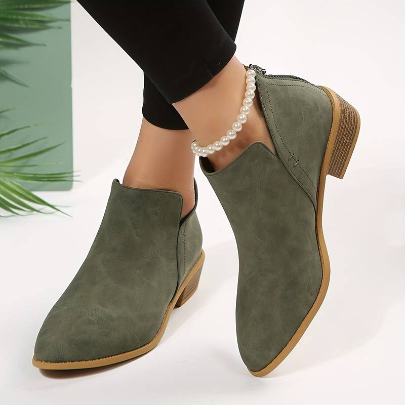 Sophia1 | Ankle Boots, Women, Perforated, Rubber Sole, Fall, Winter, Casual, Booties, Warm, Cold Weather