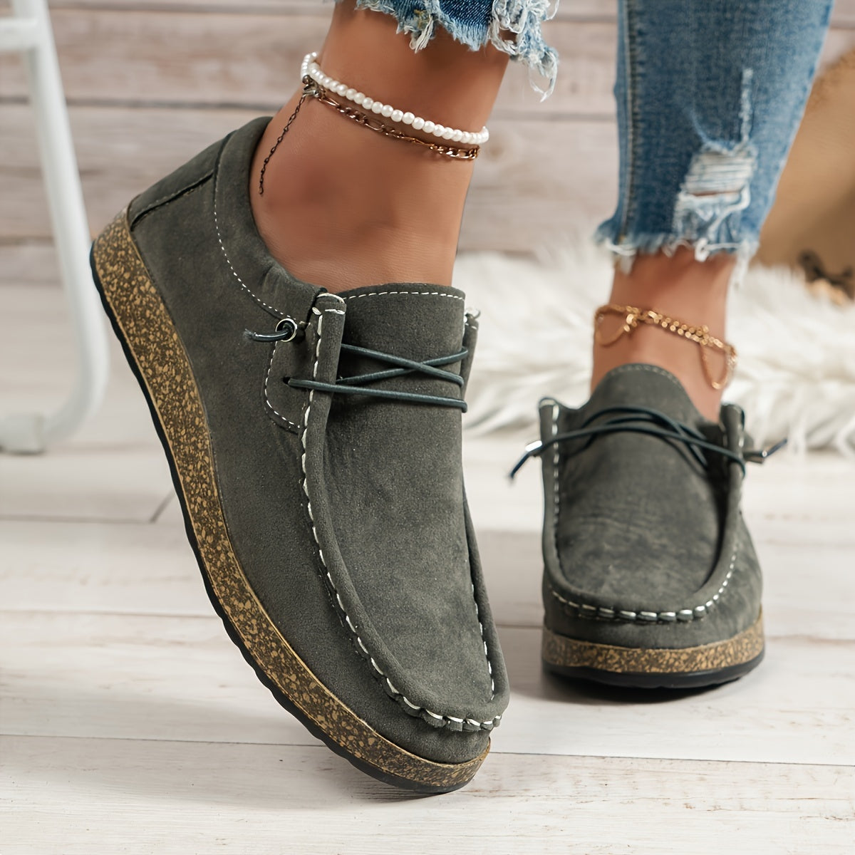 Joyce | Loafer Boots, Women, Loafers, Slip On, Ankle Boots, Cushioned, Round Toe, Flat, Autumn,
