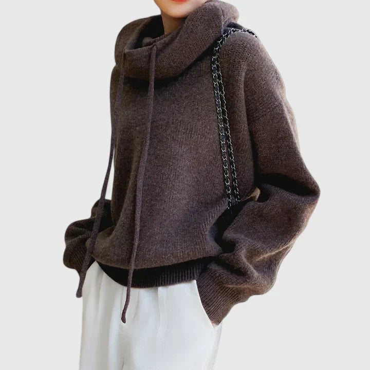 Women’s Wren hoodie by Christine Brewer, shown in a soft, cozy fabric with a relaxed fit and hood, perfect for casual wear.