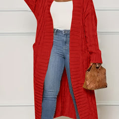 Sadie asymmetric knit cardigan for women by Christine Brewer, featuring a stylish, cozy coat with unique design details.