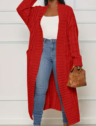 Sadie asymmetric knit cardigan for women by Christine Brewer, featuring a stylish, cozy coat with unique design details.