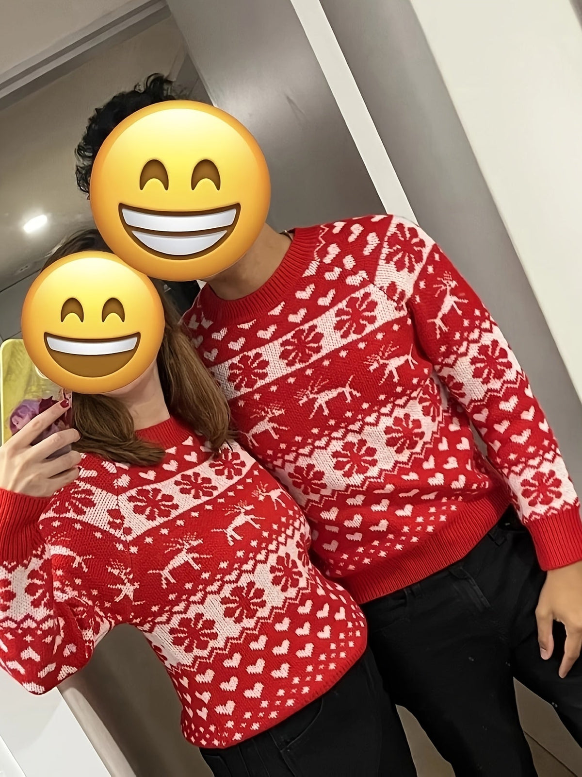 Mireille | Women's Christmas Sweater Nordic Fair Isle Crew Neck Knit Pullover Soft Warm Winter