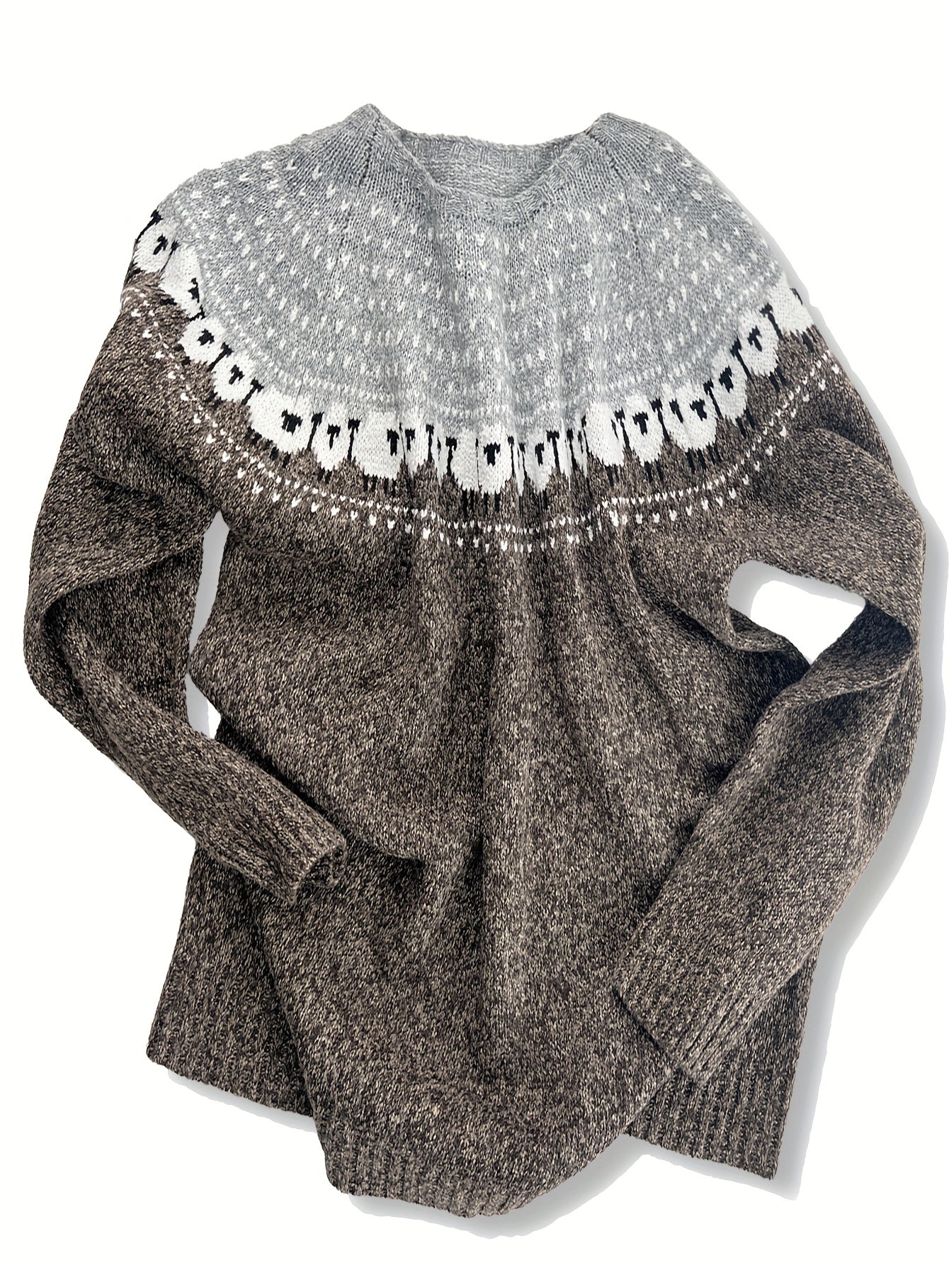 Emily chic Nordic sweater by Christine Brewer, soft knit with a cozy, stylish design featuring intricate Nordic patterns.