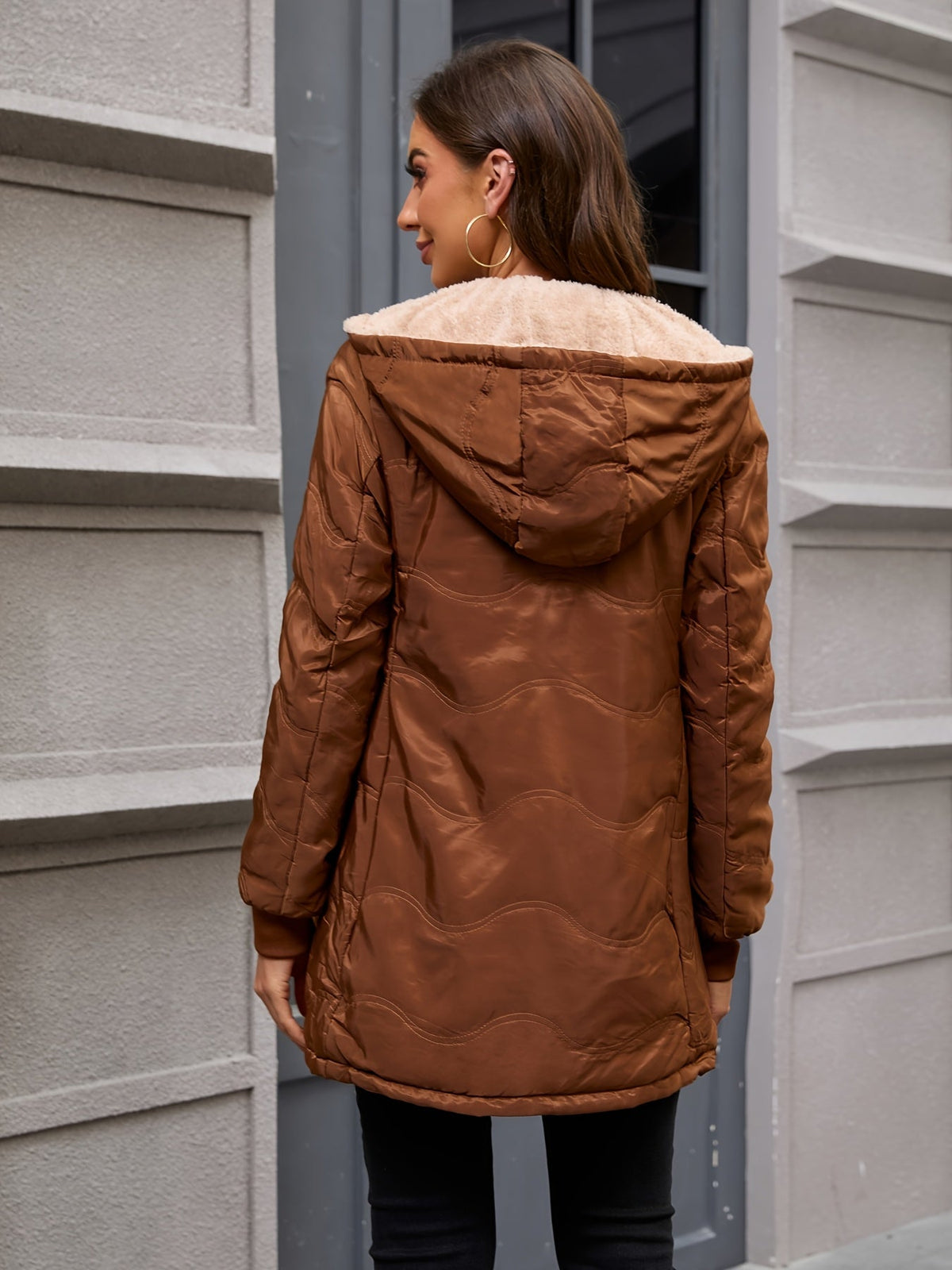 Doreen | Sherpa-Lined Quilted Hooded Puffer Jacket for Women