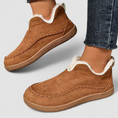 Comfortable Dorry orthopedic boots for women by Christine Brewer, featuring supportive design and neutral color for everyday wear.