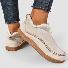 Comfortable Christine Brewer Dorry orthopedic boots for women, featuring supportive design and stylish black leather exterior.