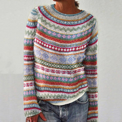 Winnie knit sweater for women from Christine Brewer's #1752 Collection, featuring a cozy design in soft yarn.