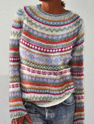 Winnie knit sweater for women from Christine Brewer's #1752 Collection, featuring a cozy design in soft yarn.