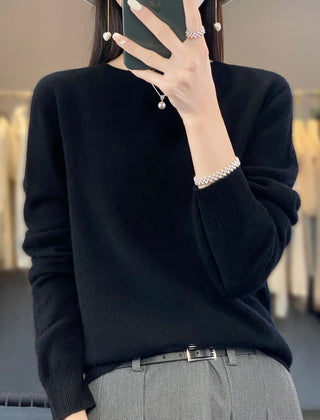Women’s knit sweater by Christine Brewer featuring a cozy, stylish Helena design with a textured knit pattern.