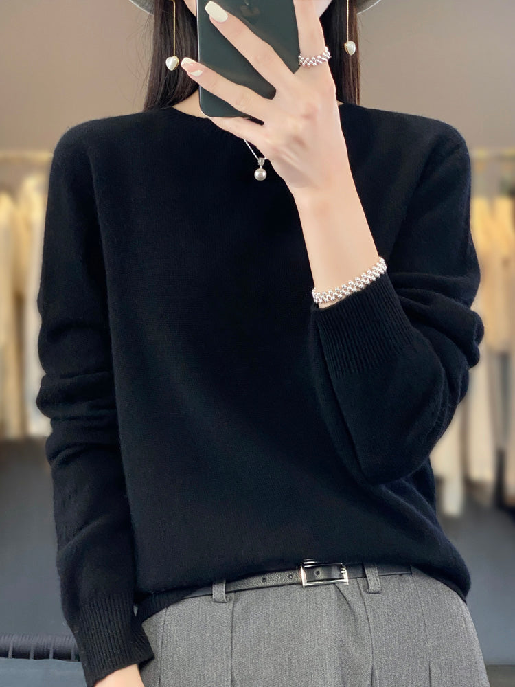 Women’s knit sweater by Christine Brewer featuring a cozy, stylish Helena design with a textured knit pattern.